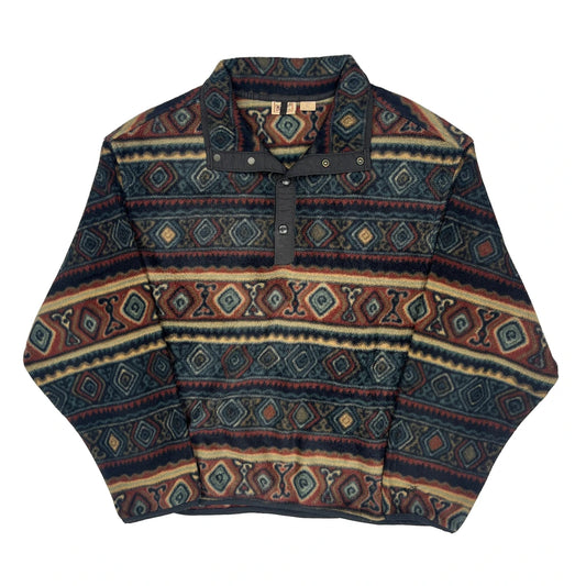 Made In USA Woolrich Snap T Aztec Fleece - XL Multicoloured Wool
