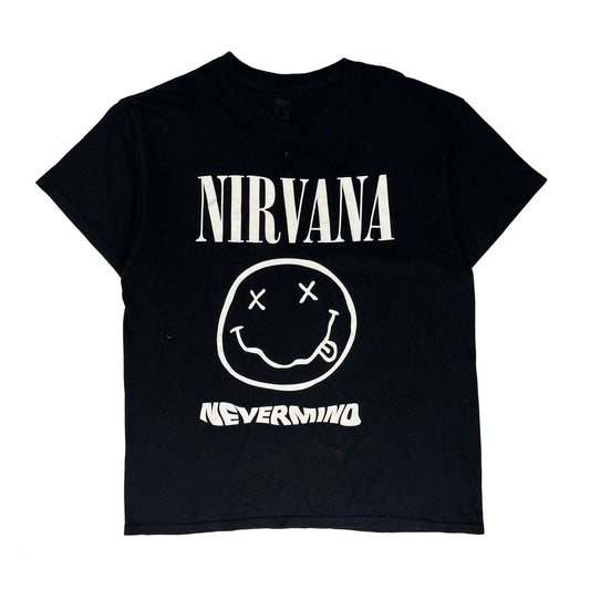 Nirvana Graphic T-Shirt - Large Black Cotton
