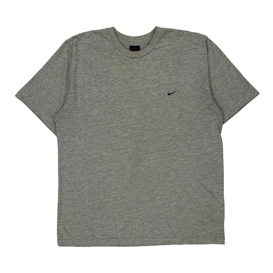Nike T-Shirt - Large Grey Cotton