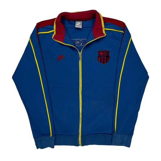 Fc Barcelona Nike 2008-09 Track Jacket - Large Blue Polyester