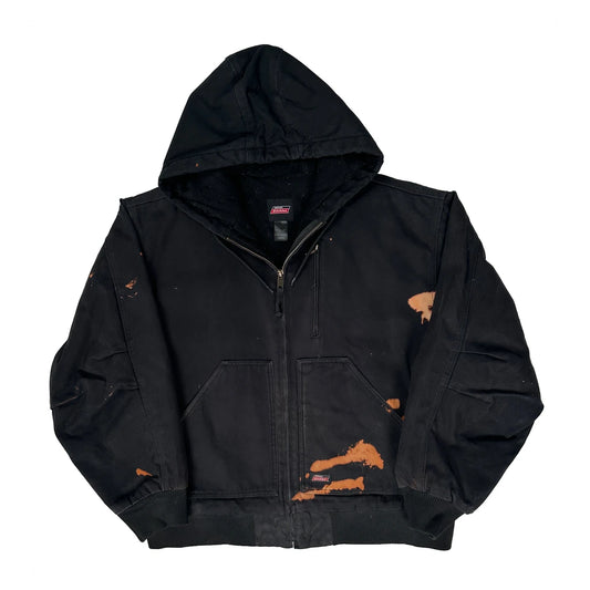 Painted Dickies Workwear Jacket - XL Black Cotton