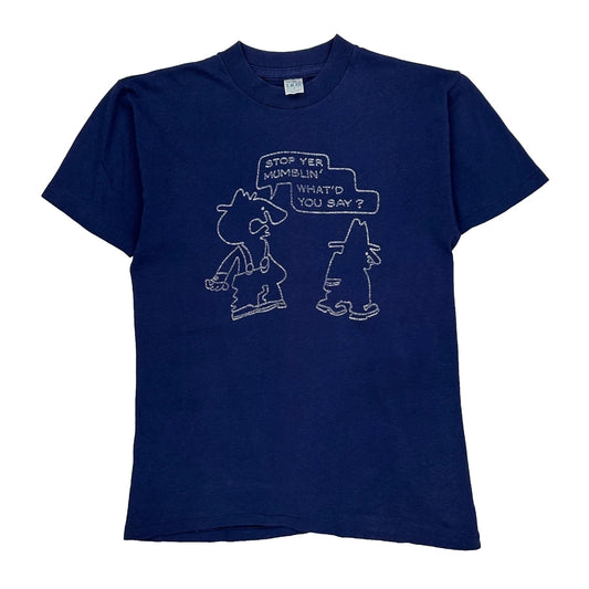 Restaurant And Pub T.K.O Graphic T-Shirt - Small Blue Cotton