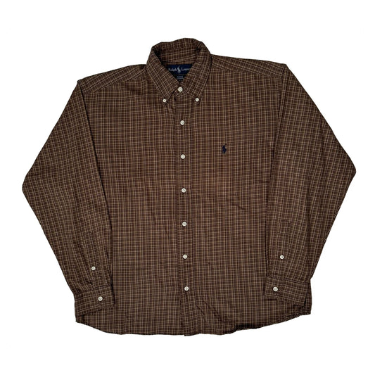 Blake Ralph Lauren Checked Shirt - Medium Brown Cotton