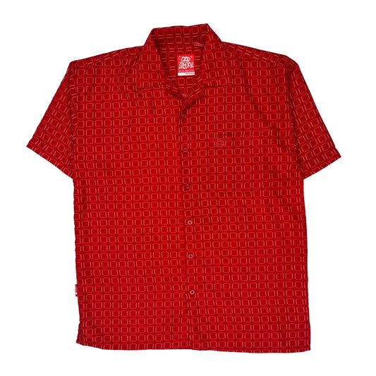 Unbranded Checked Short Sleeve Shirt - Large Red Polyester