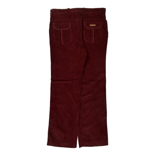 Levis Cord Trousers - 35″ Waist Burgundy Corduroy