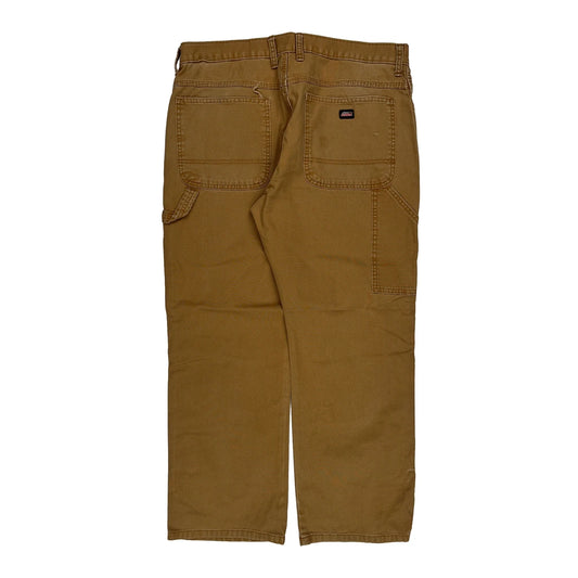 Dickies Carpenter Trousers - 36W 28L Brown Cotton