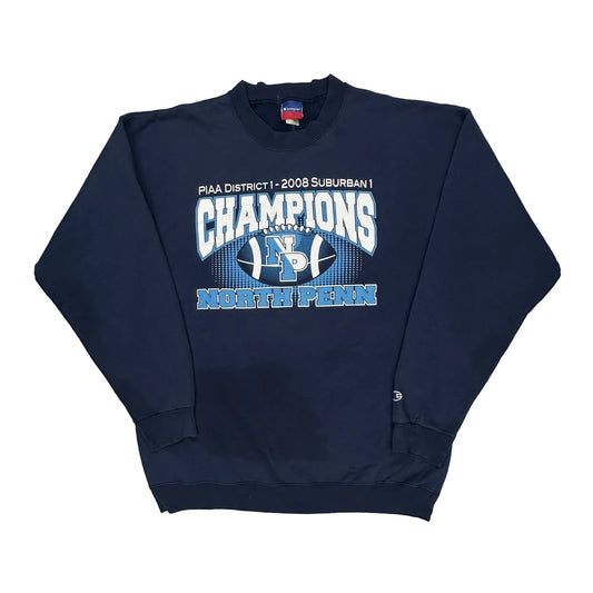 North Penn Champions Champion Graphic Sweatshirt - Large Navy Cotton Blend