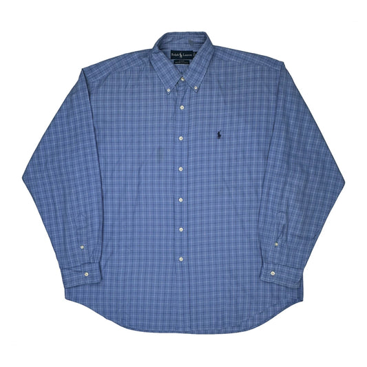 Blake Ralph Lauren Checked Shirt - XL Blue Cotton
