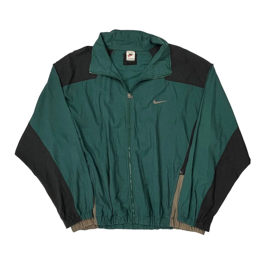 Nike Windbreaker - 2XL Green Nylon