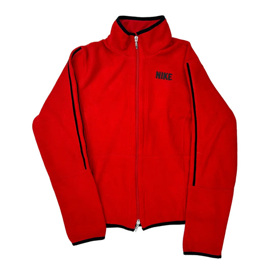 Nike Track Jacket - Medium Red Polyester