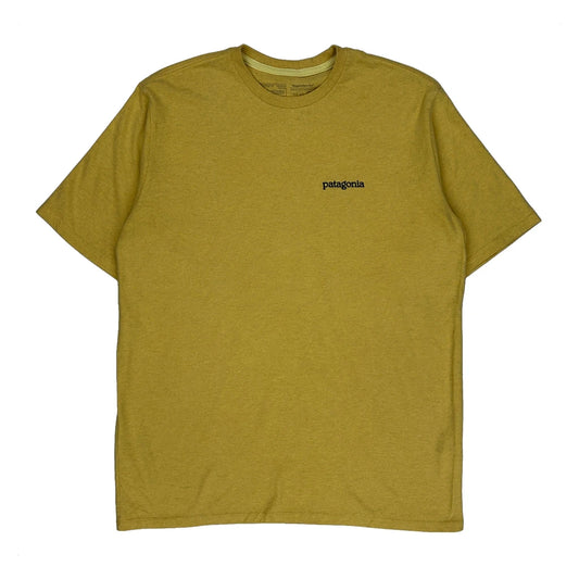 Responsibili-Tee Patagonia Graphic T-Shirt - Medium Yellow Cotton Blend