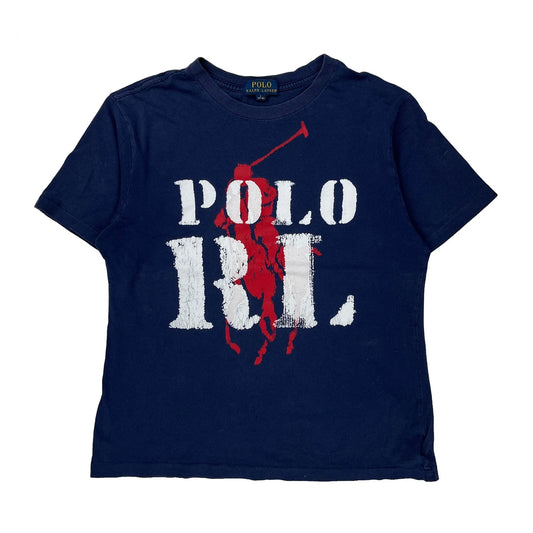 Age 10-12 Polo By Ralph Lauren Graphic T-Shirt - Large Blue Cotton