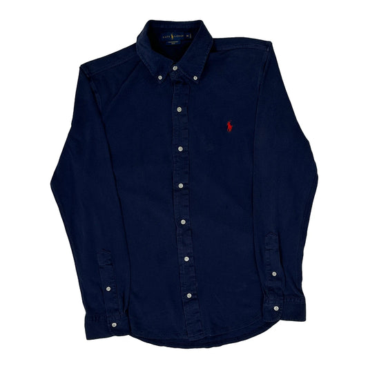 Featherweight Mesh Ralph Lauren Shirt - Medium Navy Cotton Blend