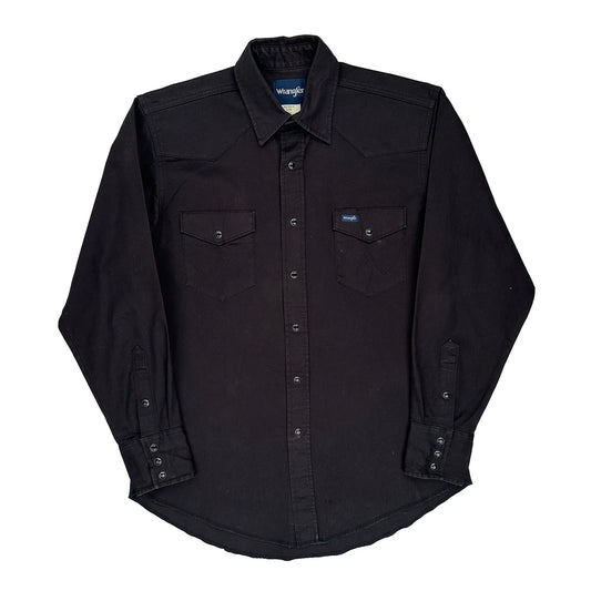 Vintage Wrangler Shirt - Medium Black Cotton