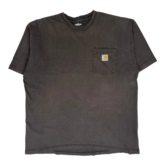 Carhartt T-Shirt - Large Grey Cotton