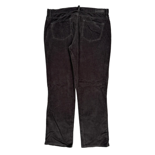 Calvin Klein Jeans Cord Trousers - 32″ Waist Grey Corduroy