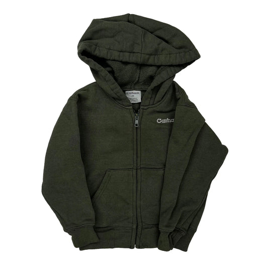 Age 2 Carhartt Hoodie - 2XS Green Cotton Blend