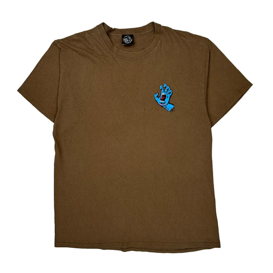Vintage Santa Cruz Graphic T-Shirt - Large Brown Cotton