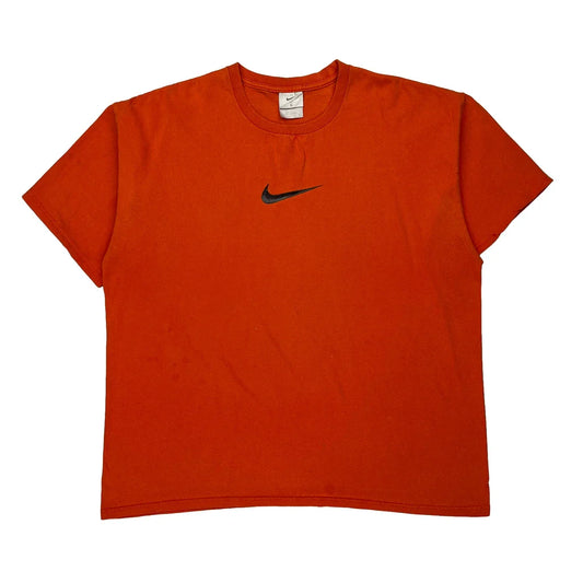 Vintage Nike T-Shirt - XL Orange Cotton