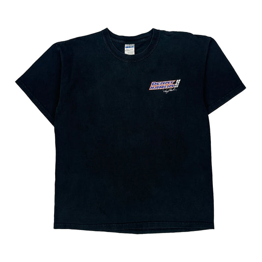 Denny Hamlin Gildan Nascar T-Shirt - Large Black Cotton