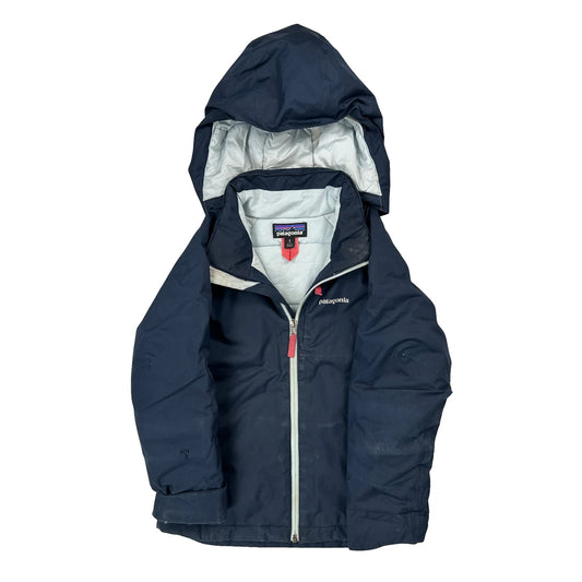 Age 7-8 Patagonia Waterproof Jacket - Small Navy Polyester