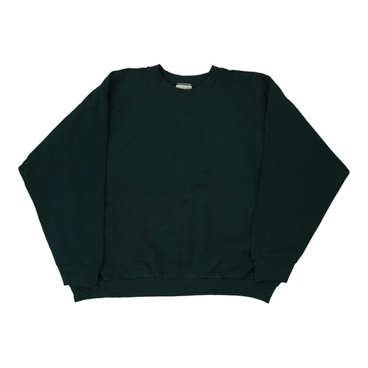 Vintage green Fruit Of The Loom Sweatshirt - mens xx-large
