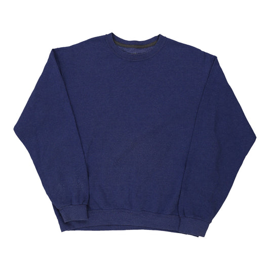 Vintage blue Fruit Of The Loom Sweatshirt - mens large