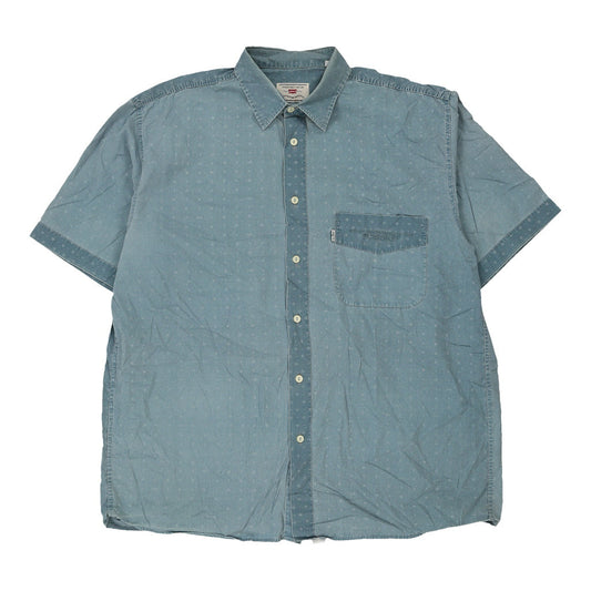 Vintage blue White Tab Levis Short Sleeve Shirt - mens x-large