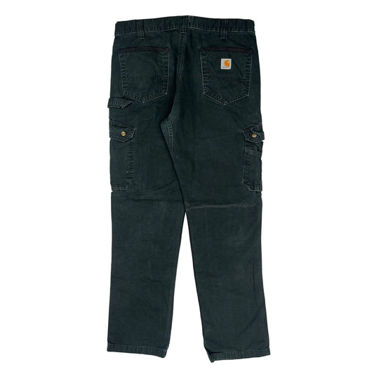 Carhartt Cargo Trousers - 36W 33L Black Cotton