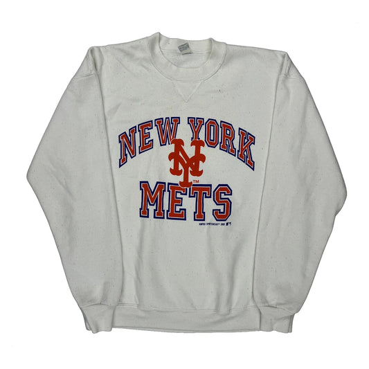 New York Mets 1988 Ampro Mlb Sweatshirt - XL White Cotton
