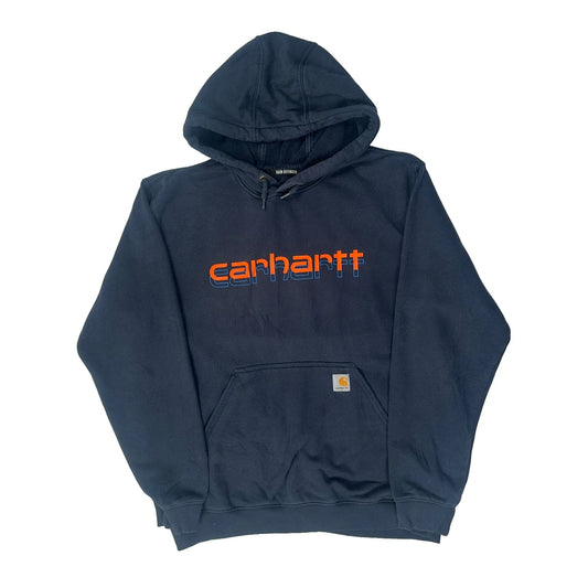 Rain Defender Carhartt Hoodie - Large Navy Cotton Blend