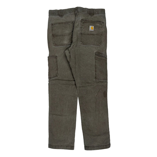Carhartt Double Knee Carpenter Trousers - 33W 31L Grey Cotton
