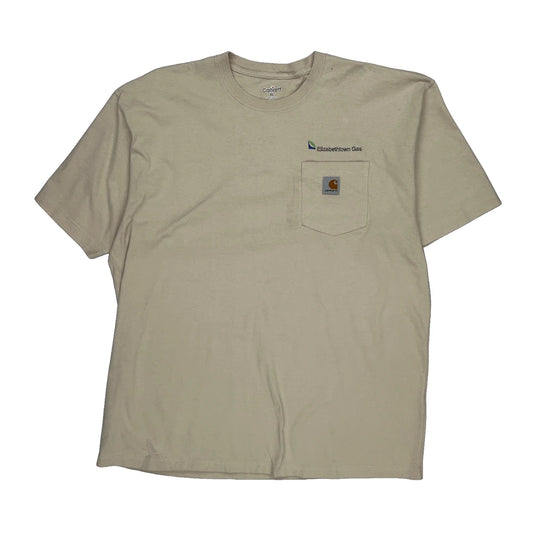 Carhartt T-Shirt - XL Beige Cotton