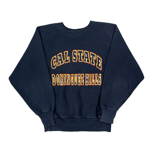 Vintage Reverse Weave Cal State Champion Sweatshirt - Medium Navy Cotton