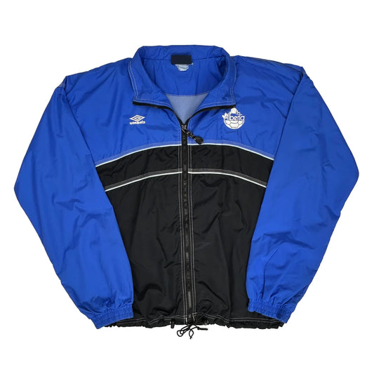 Alberia Umbro Striped Windbreaker - XL Blue Nylon
