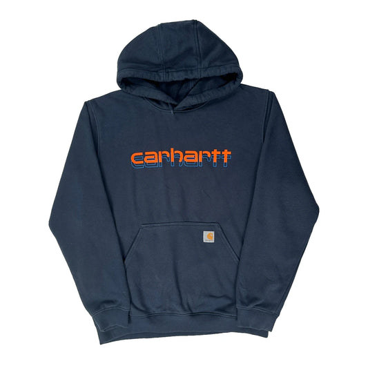 Rain Defender Carhartt Hoodie - Large Navy Cotton Blend