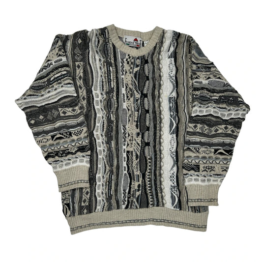 Florence Tricot Jumper - Medium Black & White Cotton Blend