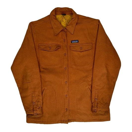 Patagonia Padded Jacket - Large Orange Wool Blend