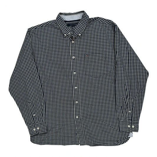 Tommy Hilfiger Checked Shirt - Large Navy Cotton