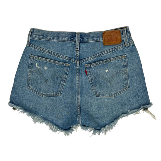 Levis Denim Shorts - 31W UK 12 Light Wash Denim
