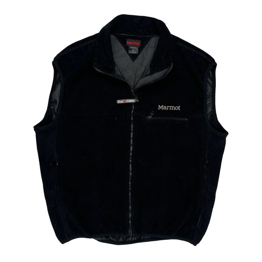 Vintage Marmot Gilet - Large Black Polyester