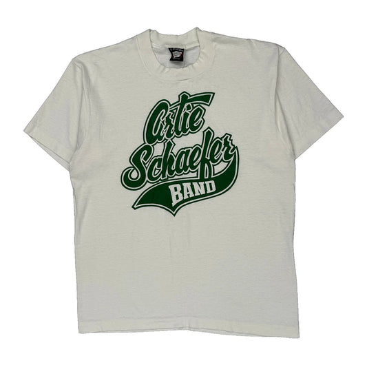 Screen Stars Band T-Shirt - Large Green Cotton Blend