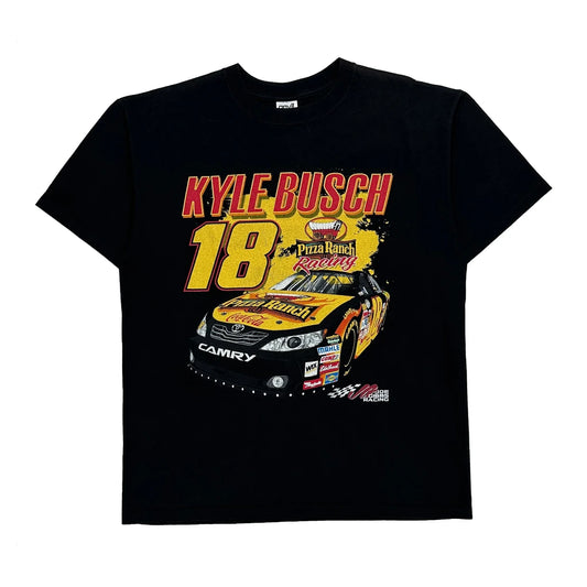 Kyle Busch Anvil Nascar T-Shirt - Large Black Cotton