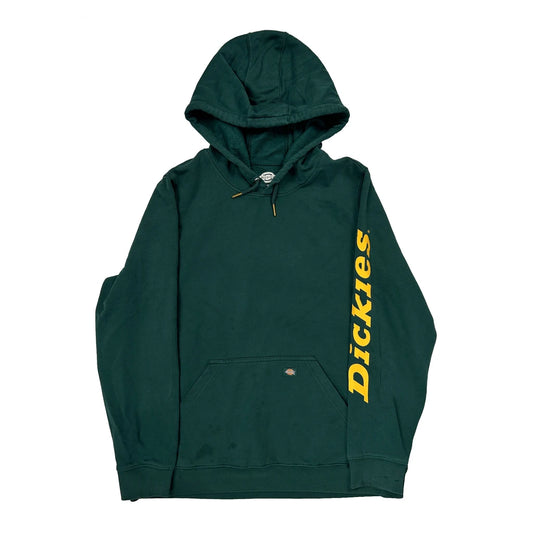 Dickies Spellout Hoodie - XL Green Cotton