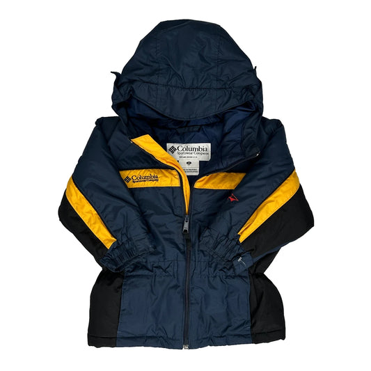 Age 3T Columbia Striped Jacket - XS Navy Nylon