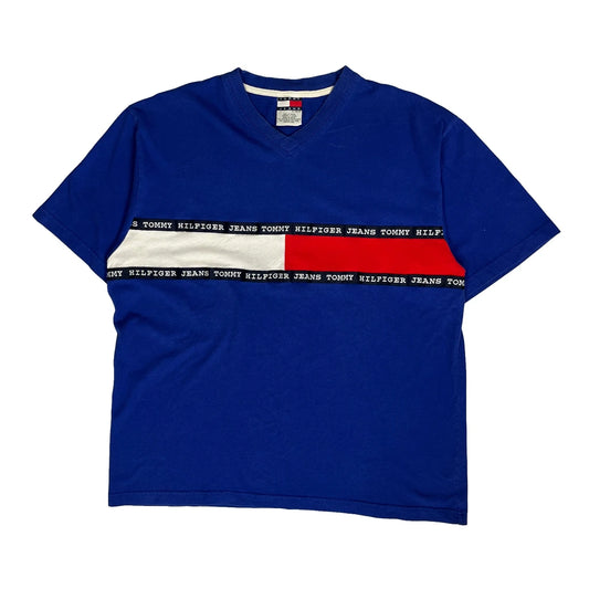 Vintage Tommy Jeans T-Shirt - XL Blue Cotton