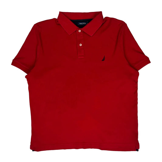 Vintage Nautica Polo Shirt - XL Red Cotton