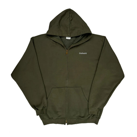 Carhartt Hoodie - XL Green Cotton Blend