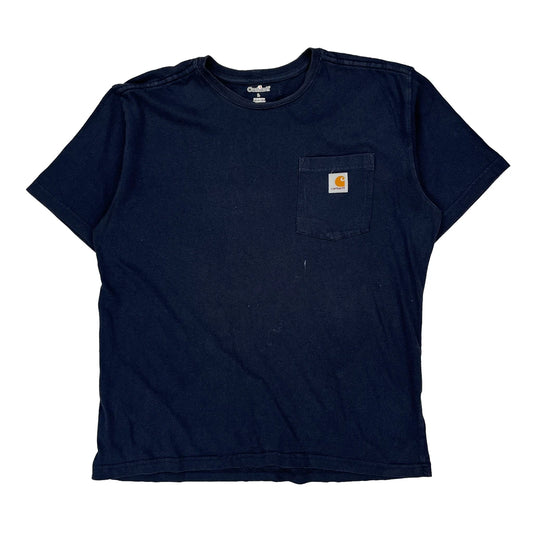 Carhartt T-Shirt - Large Navy Cotton