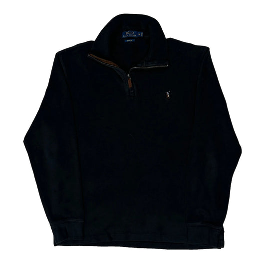 Polo By Ralph Lauren 1/4 Zip - Medium Black Cotton
